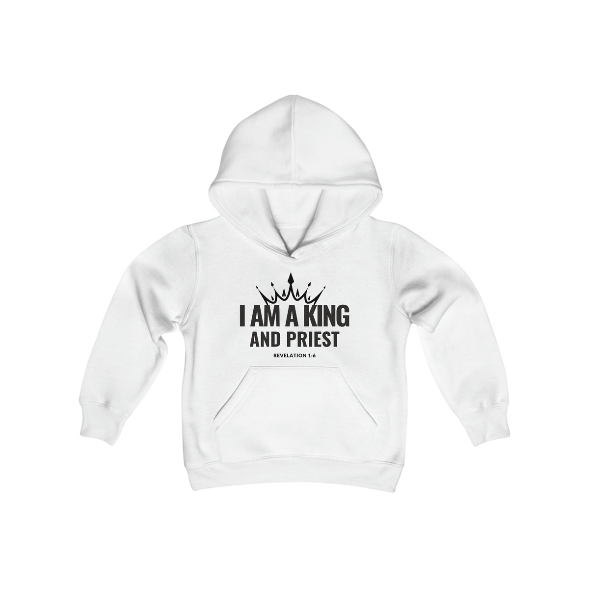 I Am A King & Priest Youth Heavy Blend Hooded Sweatshirt