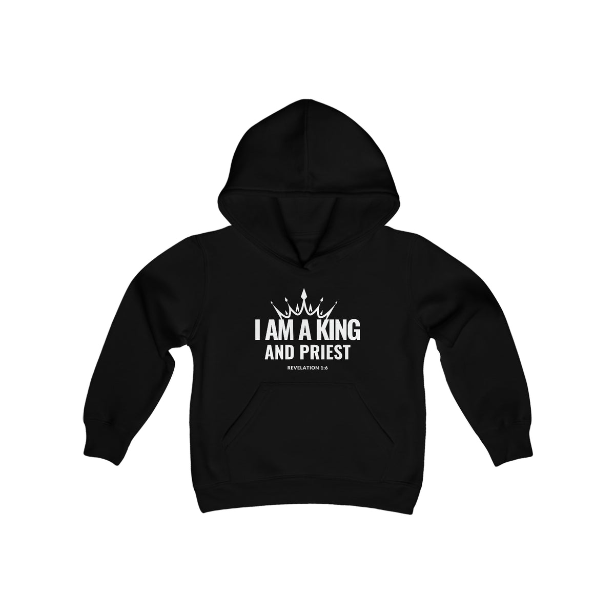 I Am A King & Priest Youth Heavy Blend Hooded Sweatshirt