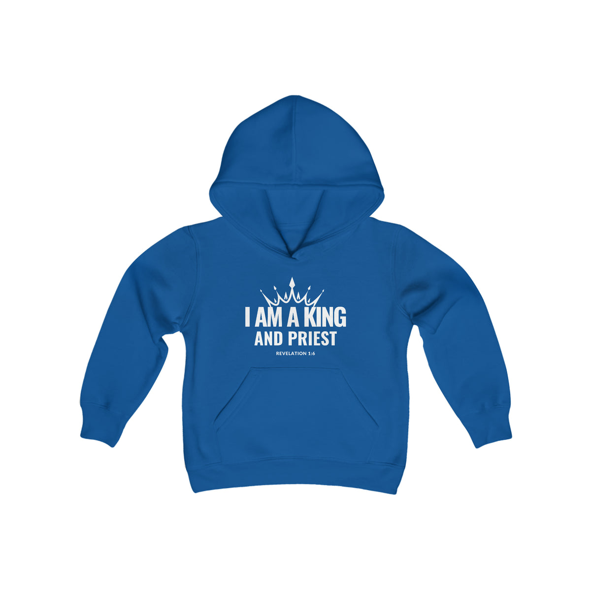 I Am A King & Priest Youth Heavy Blend Hooded Sweatshirt