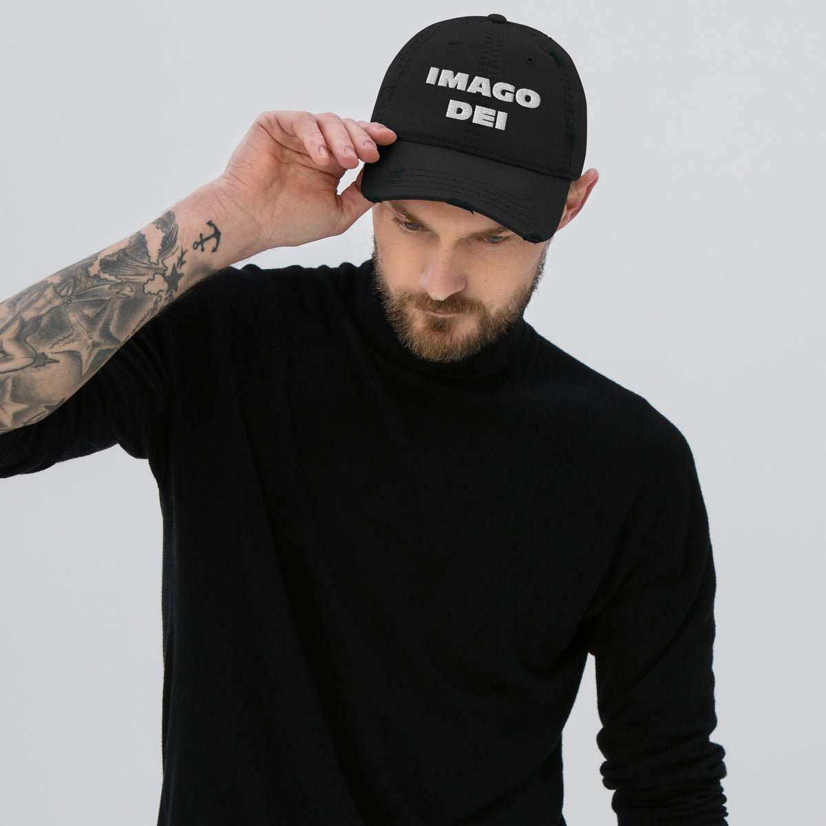 IMAGO DEI Distressed Dad Hat