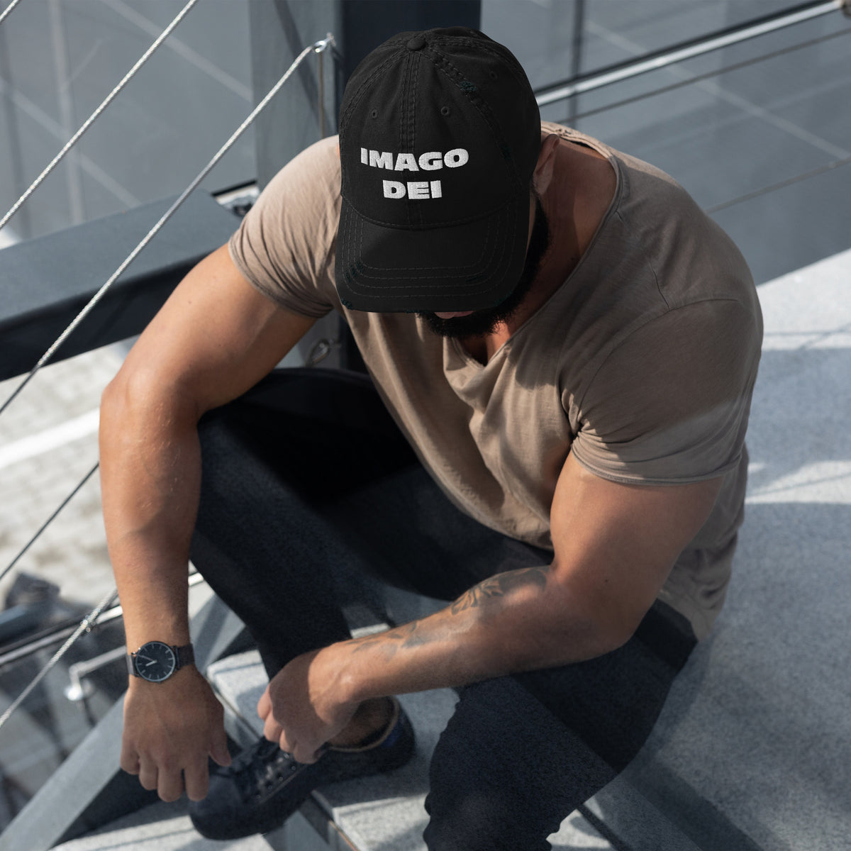 IMAGO DEI Distressed Dad Hat